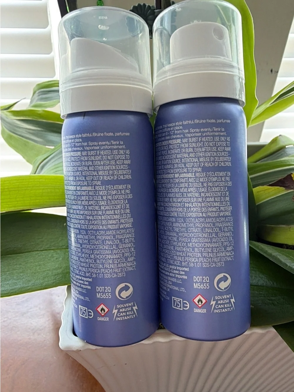 BUNDLE of 2 ,Sheer Hold Hairspray - Blue (50 mL)